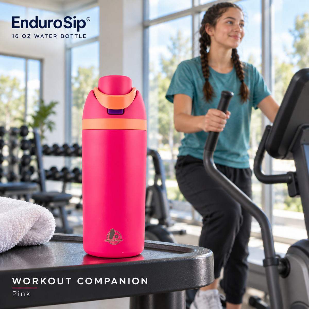 EnduroSip® 16 oz Kids Insulated Stainless Steel Water Bottle with Straw