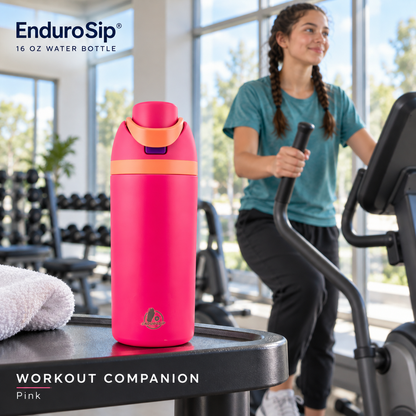 EnduroSip® 16 oz Kids Insulated Stainless Steel Water Bottle with Straw