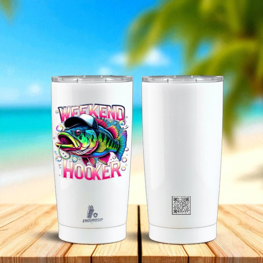 Weekend Hooker 20 oz Stainless Steel Fishing Tumbler | EnduroSip™ Insulated Cup