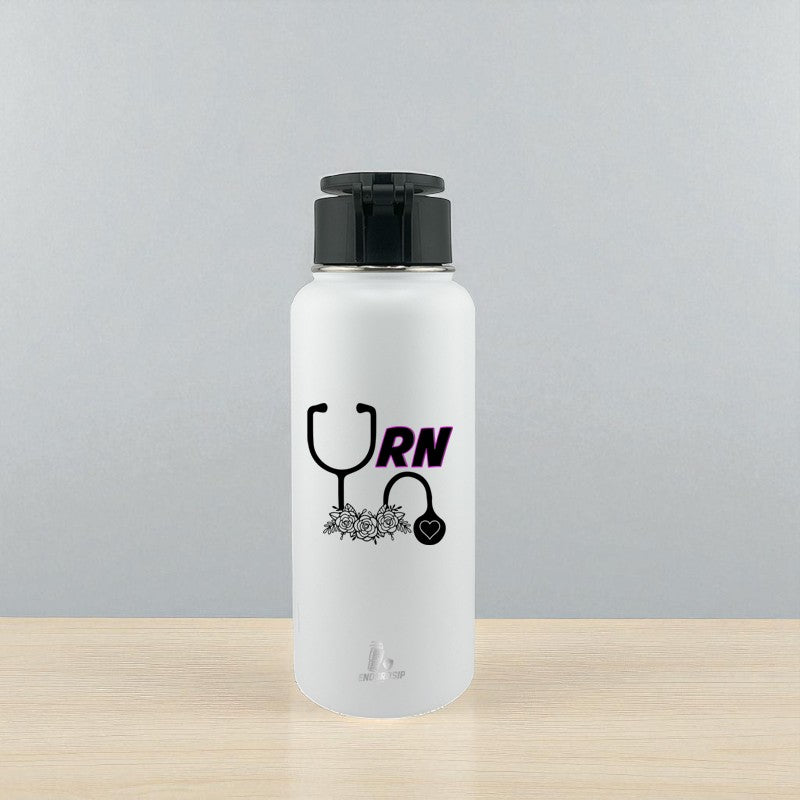 32 oz Nurse Stainless Steel Tumbler Magnetic MagSafe Lid– RN & Nurse Mom Boss Designs | EnduroSip™
