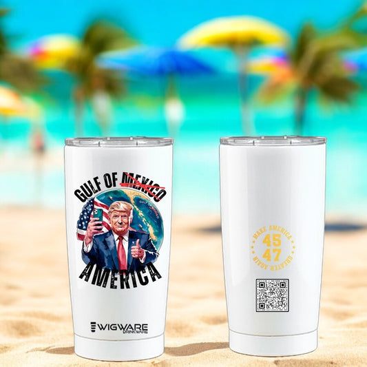 Gulf of America President Donald Trump 20 oz Stainless Steel Tumbler