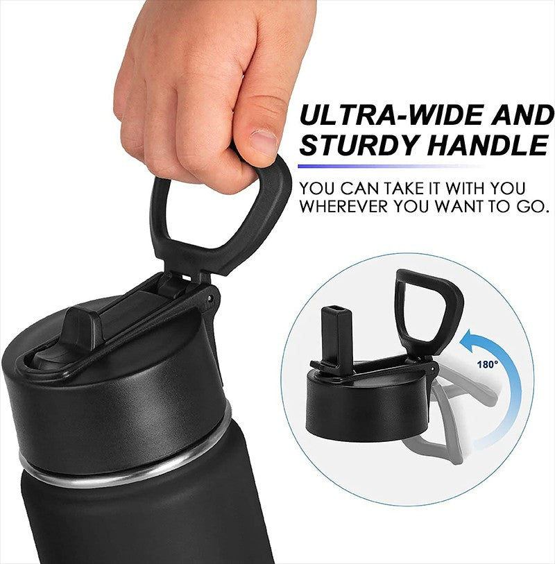 12 oz Kids Sports Kettle – EnduroSip® Double-Wall Insulated | Leak-Proof BPA-Free Lid | Rumi, Zoey & Mira K-Pop 3D UVDTF Sticker Edition