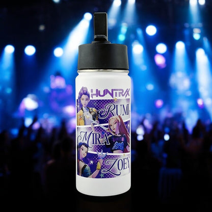 12 oz Kids Sports Kettle – EnduroSip® Double-Wall Insulated | Leak-Proof BPA-Free Lid | Rumi, Zoey & Mira K-Pop 3D UVDTF Sticker Edition