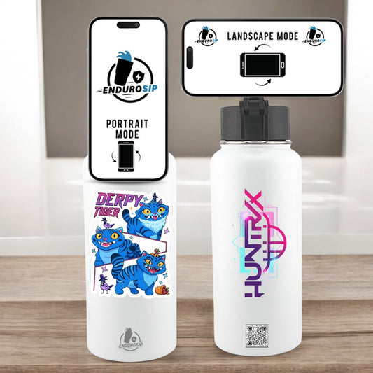 32 oz MagSafe Phone-Holder Tumbler – Derby & The Huntrx | Double-Sided UVDTF 3D Permastickers