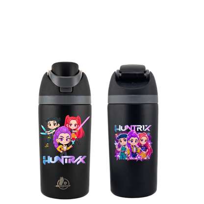 K-Pop Demon Hunters Huntrix Team 16 oz Kids Fruit Bottle – Double-Sided 3D UVDTF | Leak-Proof & Kid-Friendly