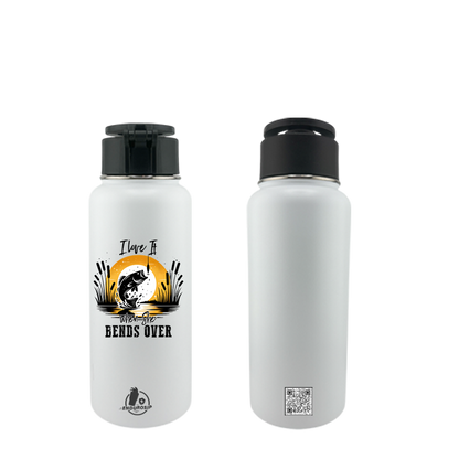 32 oz MagSafe Phone Holder Tumbler – “I Love It When She Bends Over” Fishing Edition