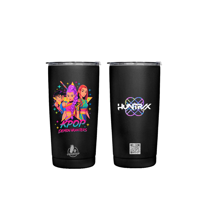 K-POP Demon Hunters • Huntr/x™ – 20 oz Premium Stainless Steel Tumbler (Front & Back UVDTF 3D Artwork)