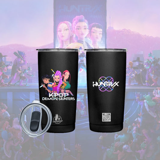 K-POP Demon Hunters • Huntr/x™ – 20 oz Stainless Steel Tumbler (Dual-Sided UVDTF 3D Artwork)