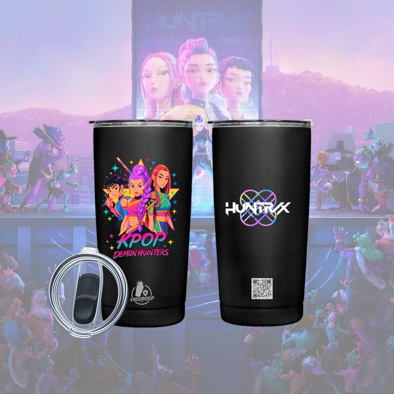 K-POP Demon Hunters • Huntr/x™ – 20 oz Premium Stainless Steel Tumbler (Front & Back UVDTF 3D Artwork)