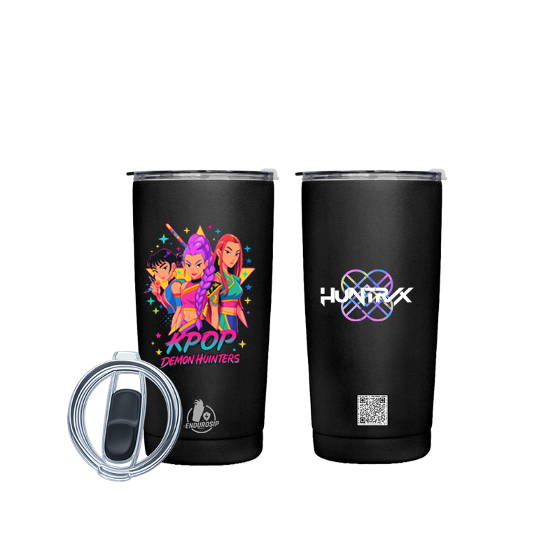 K-POP Demon Hunters • Huntr/x™ – 20 oz Premium Stainless Steel Tumbler (Front & Back UVDTF 3D Artwork)