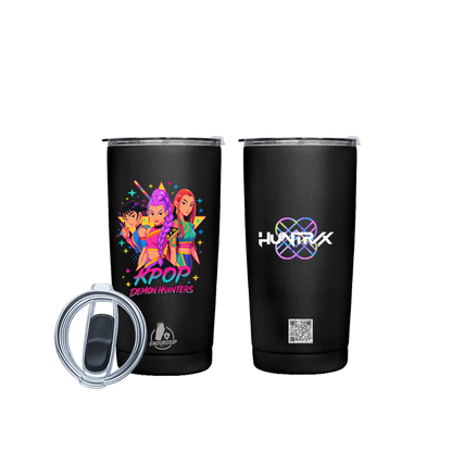 K-POP Demon Hunters • Huntr/x™ – 20 oz Premium Stainless Steel Tumbler (Front & Back UVDTF 3D Artwork)
