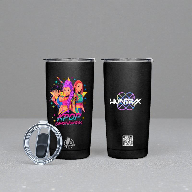 K-POP Demon Hunters • Huntr/x™ – 20 oz Premium Stainless Steel Tumbler (Front & Back UVDTF 3D Artwork)