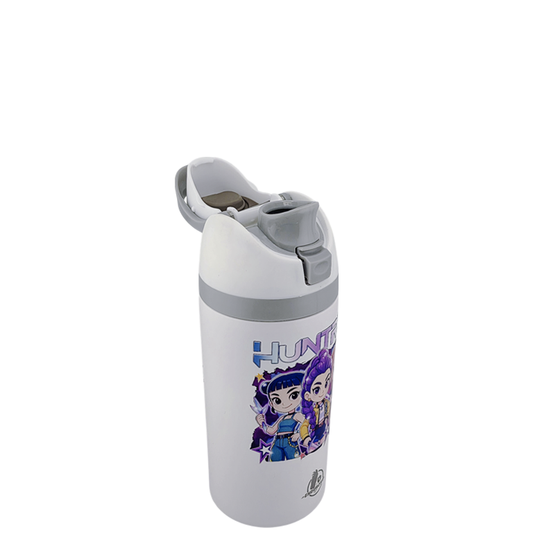 16 oz K-Pop Kids Fruit Bottle – Double-Sided UVDTF 3D Permasticker Design | Huntrix Character Edition | Leak-Proof & Kid-Friendly