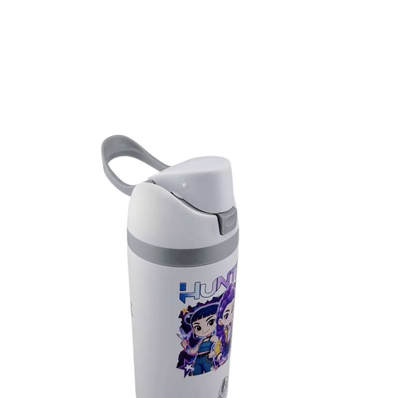 16 oz K-Pop Kids Fruit Bottle – Double-Sided UVDTF 3D Permasticker Design | Huntrix Character Edition | Leak-Proof & Kid-Friendly