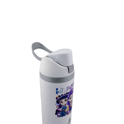 16 oz K-Pop Kids Fruit Bottle – Double-Sided UVDTF 3D Permasticker Design | Huntrix Character Edition | Leak-Proof & Kid-Friendly