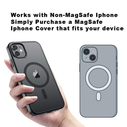 Nicky Charlie 32oz Magsafe Stainless Steel Black, Double Wall Vacuum Insulated Phone Holder, Tripod Thermos Water Bottle