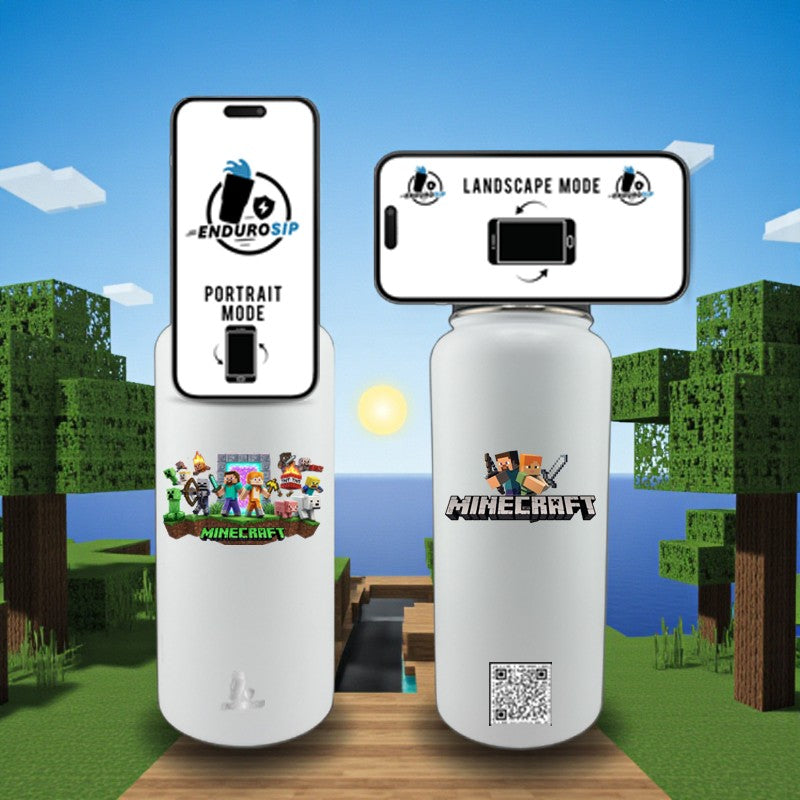 32 oz MagSafe Stainless Steel Tumbler – Minecraft Edition | EnduroSip Magnetic Phone Mount
