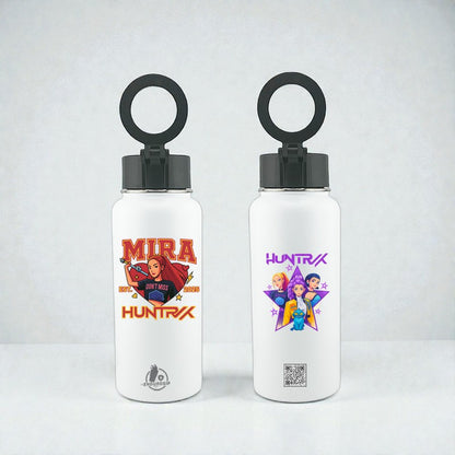 32oz MagSafe Stainless Steel Bottle with Phone Holder White – MIRA HUNTRX K-POP Demon Hunters Edition – Dual 3D UVDTF Permastickers (Hand Wash Only)