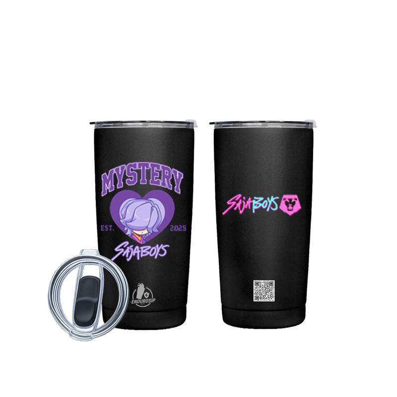 Mystery SajaBoys™ – 20 oz Stainless Steel Tumbler (Front & Back UVDTF 3D Artwork, Hand Wash Only)