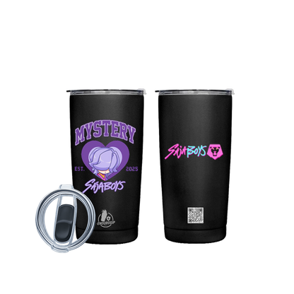 Mystery SajaBoys™ – 20 oz Stainless Steel Tumbler (Front & Back UVDTF 3D Artwork, Hand Wash Only)