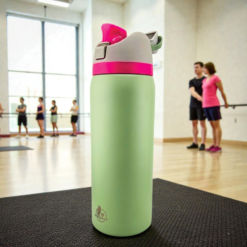 32 oz Fruit Water Bottle Dual Drinking Modes Vacuum Insulated Stainless Steel