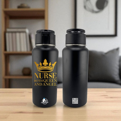 Nurse – Both Queen and Angel | 32 oz MagSafe™ Stainless Steel Tumbler with Phone Holder by EnduroSip™