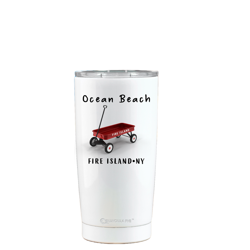 Fire Island Ocean Beach Red Wagon 20 oz Stainless Steel Tumbler