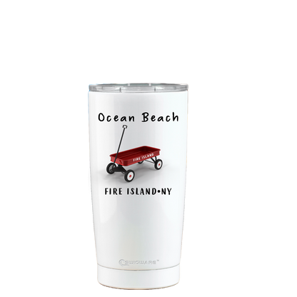 Fire Island Ocean Beach Red Wagon 20 oz Stainless Steel Tumbler