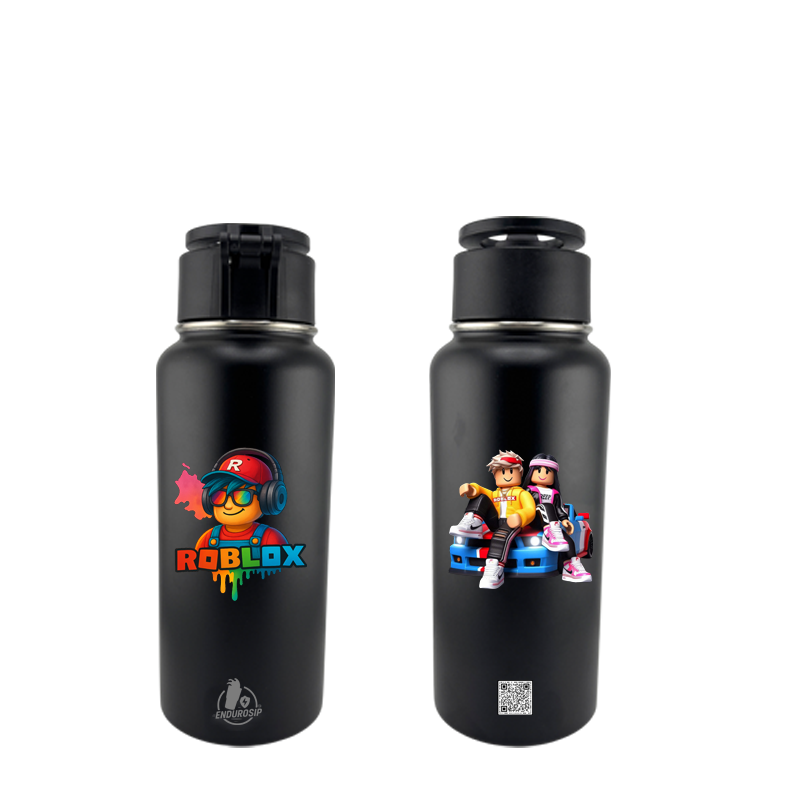 32 oz MagSafe Black Tumbler – Dual Roblox Gamer UVDTF 3D Permastickers + MagSafe Phone Holder | EnduroSip Exclusive