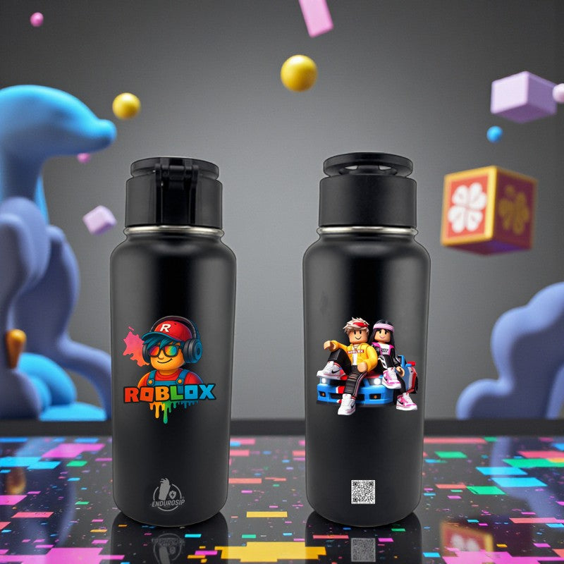 32 oz MagSafe Black Tumbler – Dual Roblox Gamer UVDTF 3D Permastickers + MagSafe Phone Holder | EnduroSip Exclusive