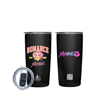 Romance • SajaBoys™ – 20 oz Stainless Steel Tumbler (Front & Back UVDTF 3D Artwork, Hand Wash Only)