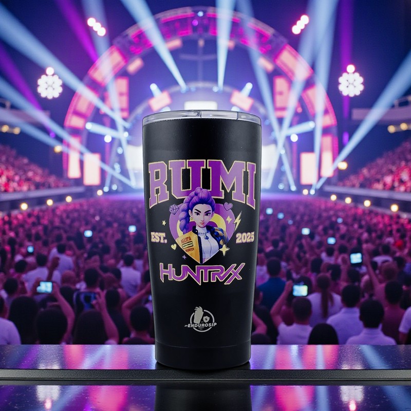 20 oz Rumi Double-Sided Tumbler – EnduroSip Premium Stainless Steel | Double-Wall Vacuum Insulated | K-Pop Rumi Edition (Front & Back Designs)