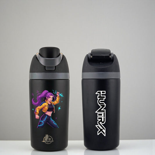 K-Pop Demon Hunters Rumi 16 oz Kids Fruit Bottle – Double-Sided 3D UVDTF | Huntrix Edition | Leak-Proof & Durable