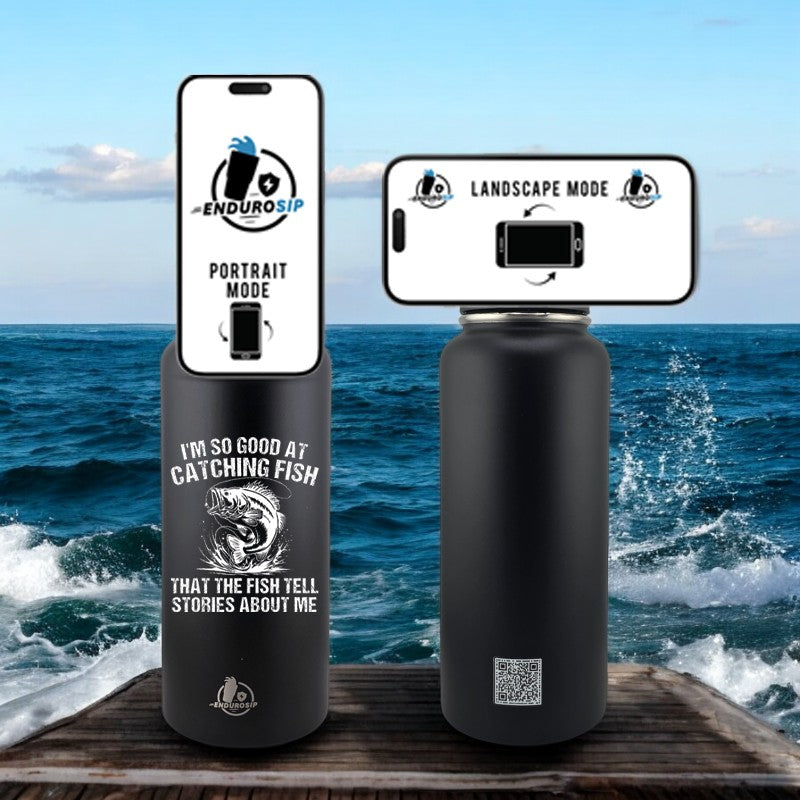 32 oz MagSafe Phone Holder Tumbler – “I’m So Good at Catching Fish…” Fishing Edition