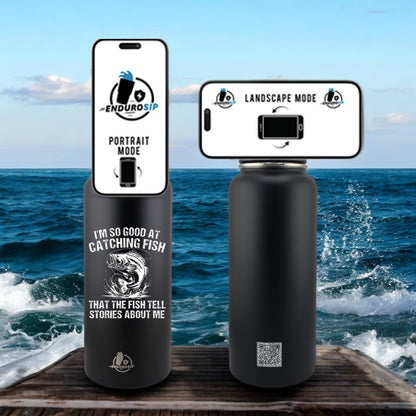 32 oz MagSafe Phone Holder Tumbler – “I’m So Good at Catching Fish…” Fishing Edition