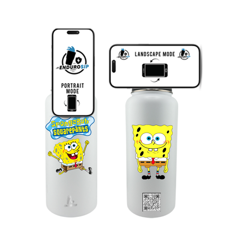 32 oz Stainless Steel MagSafe Tumbler – SpongeBob SquarePants Edition | UVDTF 3D Permasticker Design
