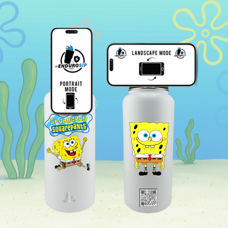 32 oz Stainless Steel MagSafe Tumbler – SpongeBob SquarePants Edition | UVDTF 3D Permasticker Design