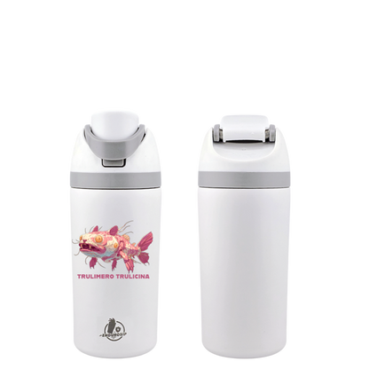 Italian Brainrot Trulimero Trulicina 16 oz Fruit Water Bottle – 2-Way Drink Lid | Black, White & Blue