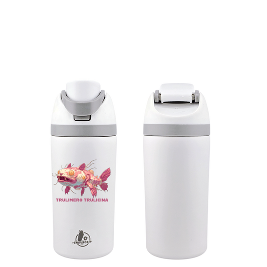 Italian Brainrot Trulimero Trulicina 16 oz Fruit Water Bottle – 2-Way Drink Lid | Black, White & Blue