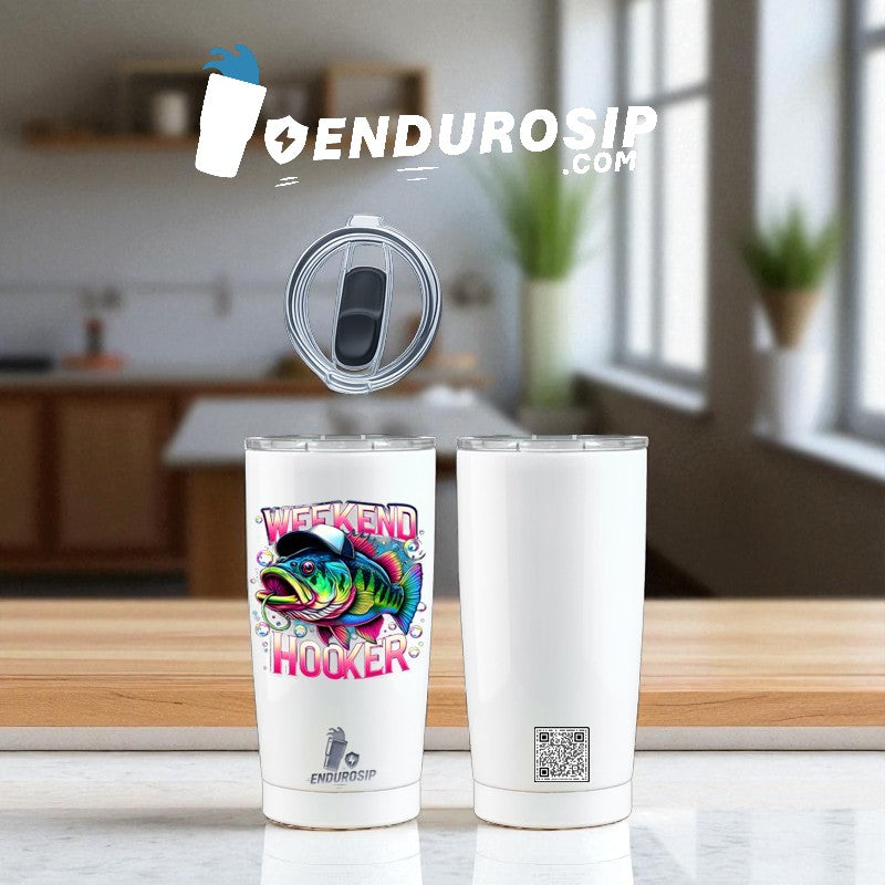 Weekend Hooker 20 oz Stainless Steel Fishing Tumbler | EnduroSip™ Insulated Cup