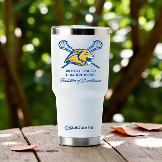 West Islip Lacrosse 30 oz Stainless Steel Tumbler