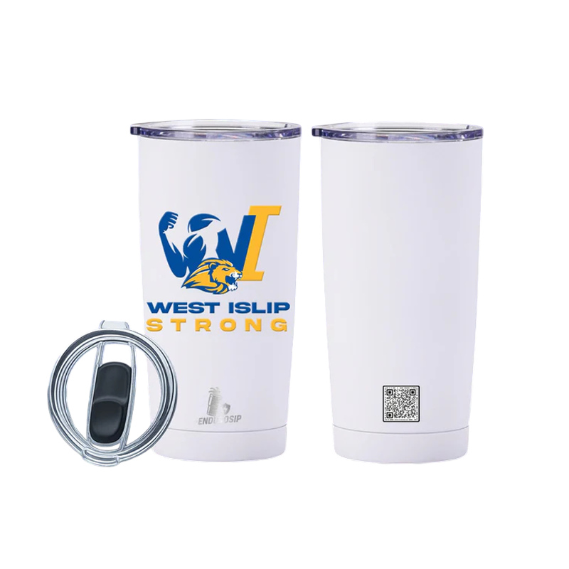 West Islip Strong 20 oz Stainless Steel Tumbler Vacuum Insulated New Edition 2025