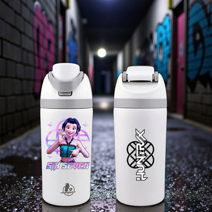 67 “Six Seven” K-Pop Huntrix Zoey 16 oz Fruit Bottle | Dual-Sip Straw & Gulp Lid | Double-Sided 3D UVDTF Permastickers