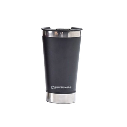 16 oz Double Walled Stainless Steel Beer Pint with Bottle Opener Built in